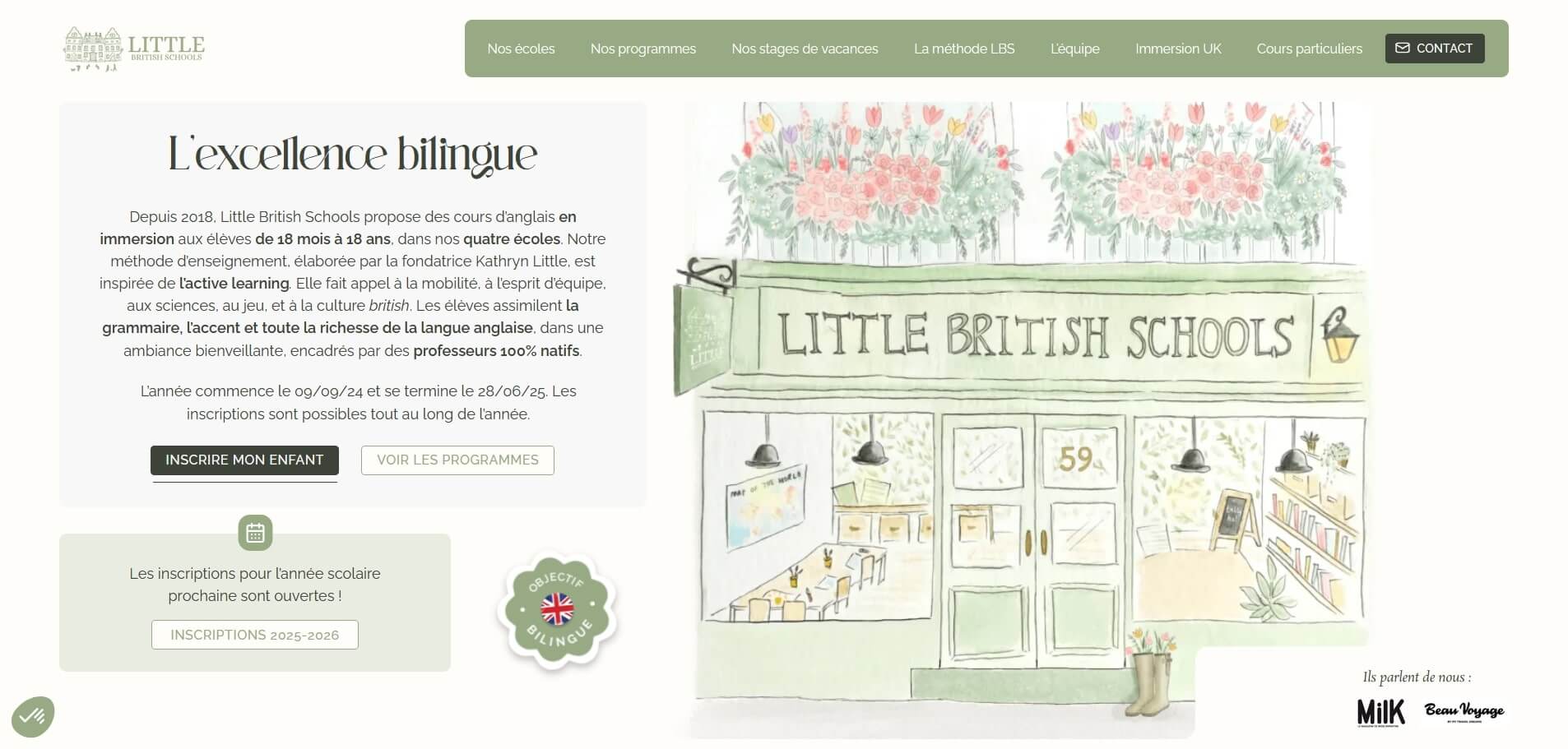 ittle British Schools - page d'accueil