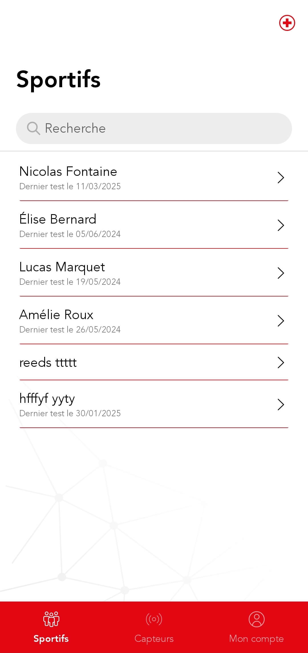 Liste des patients